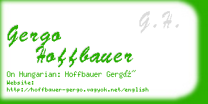 gergo hoffbauer business card